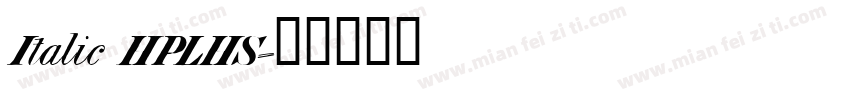 Italic HPLHS字体转换